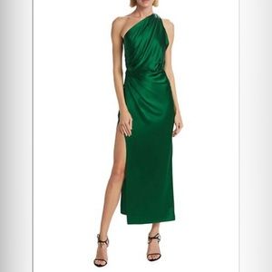 THE SEI one shoulder silk gown